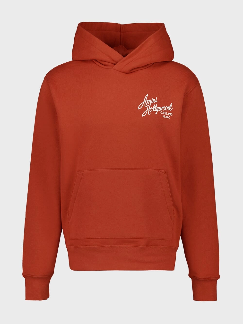 Burnt Orange Hollywood Hooded Sweatshirt Tops Mens - thermal tops