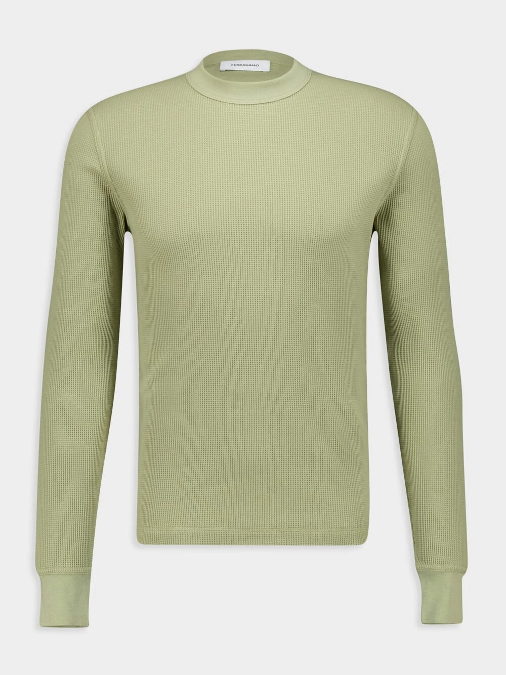 Burnt Sage Cotton Sweater Tops Mens - thermal tops