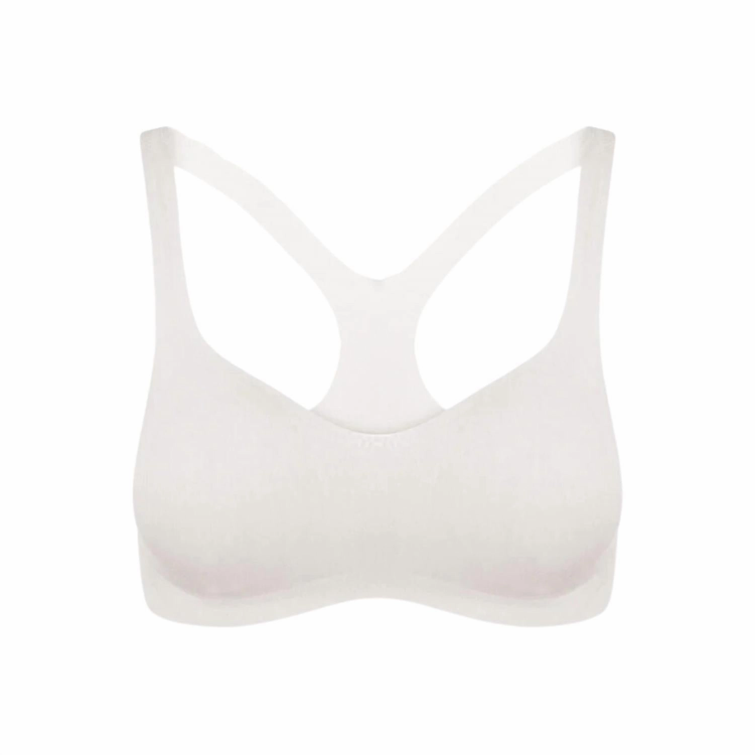 Butter Soft-Support Racerback Bralette In White