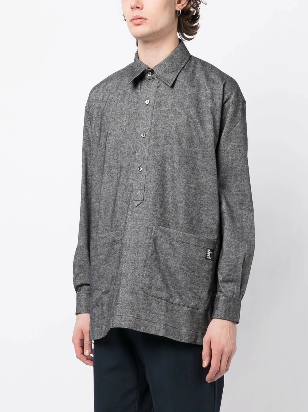 Button Placket Long-Sleeve Shirt