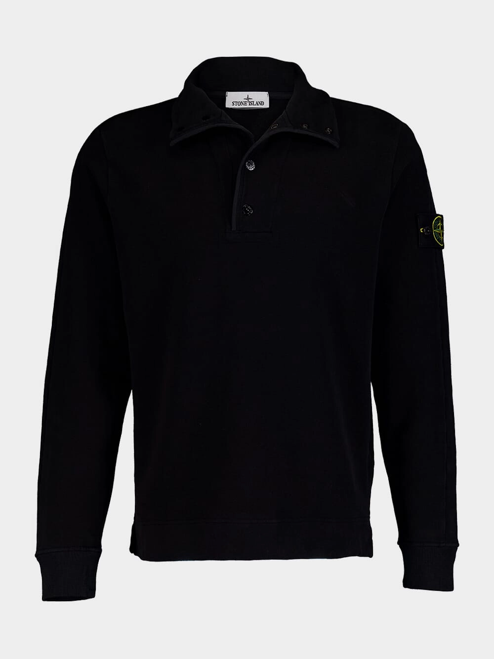 Button-Up Cotton Blend Sweatshirt Tops Mens - thermal tops