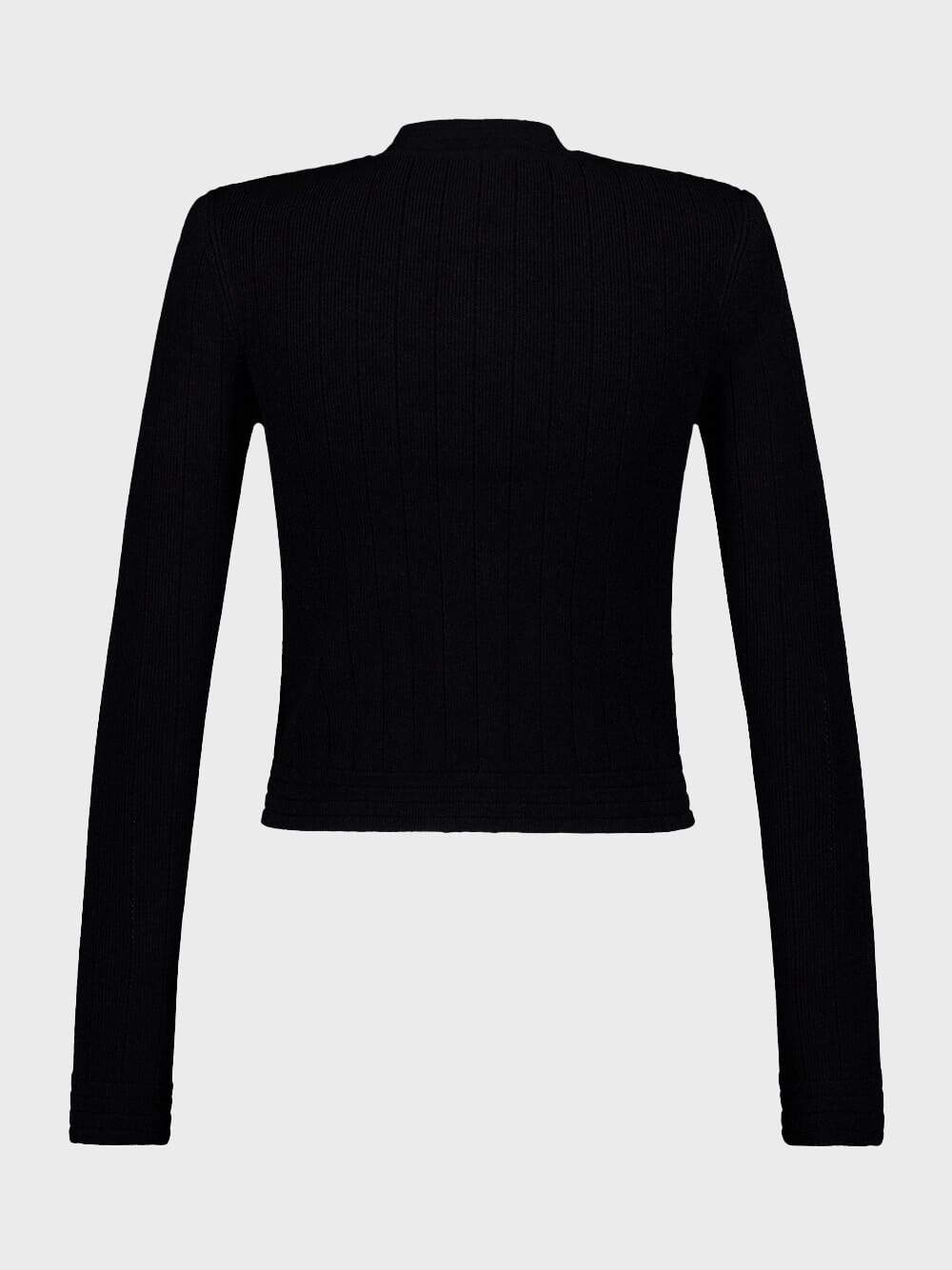 Buttoned Fine-Knit Cardigan