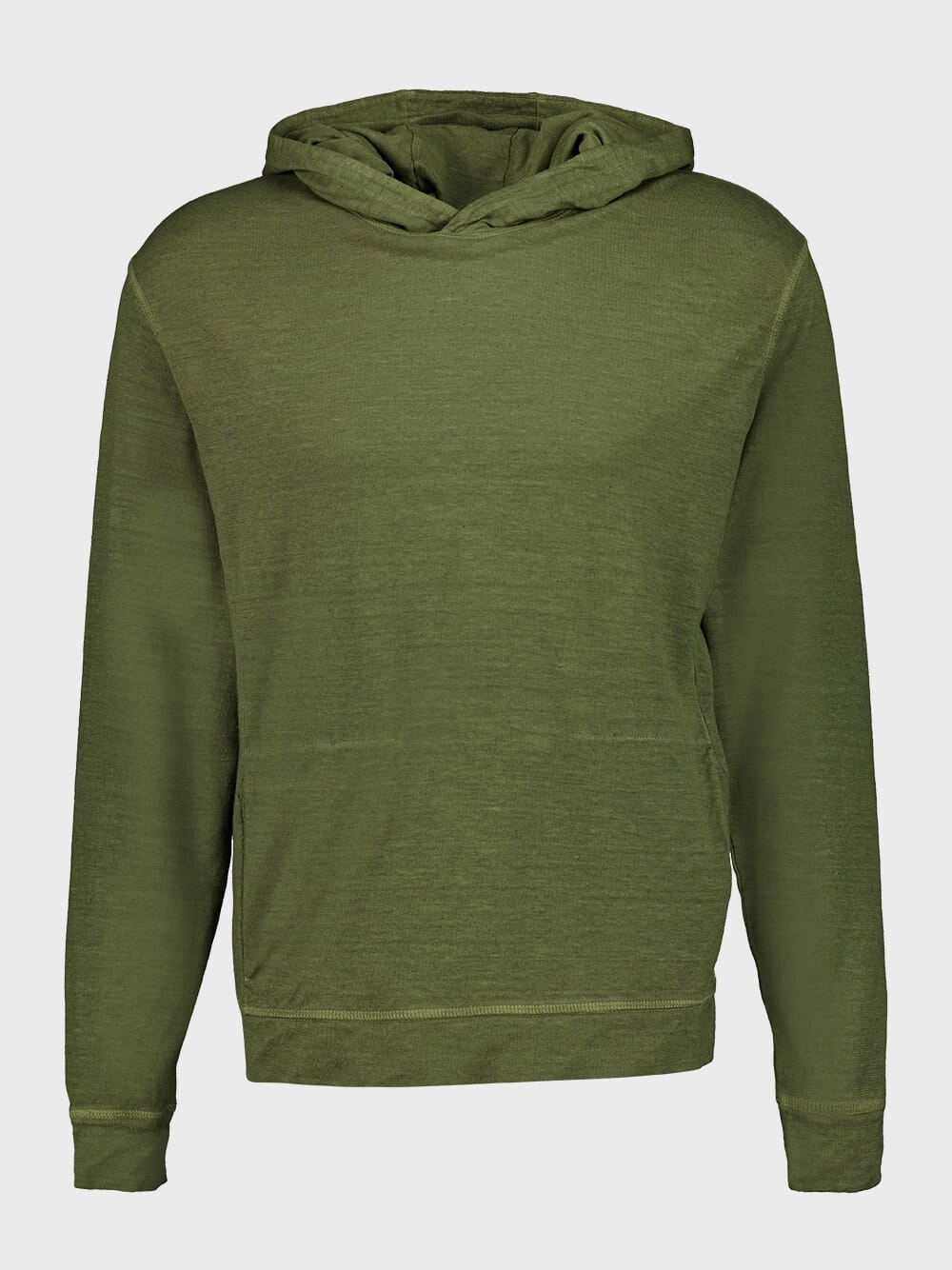 Caffe Soft Fade Green Long-Sleeve Hooded Sweatshirt Tops Mens - thermal tops