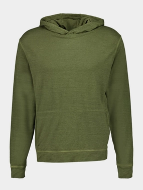 Caffe Soft Fade Green Long-Sleeve Hooded Sweatshirt Tops Mens - thermal tops