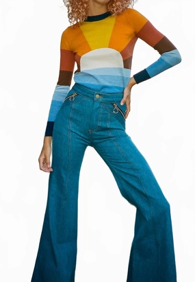 California Dreamin Top Sweater In Multi Tops Womens - halter tops sale