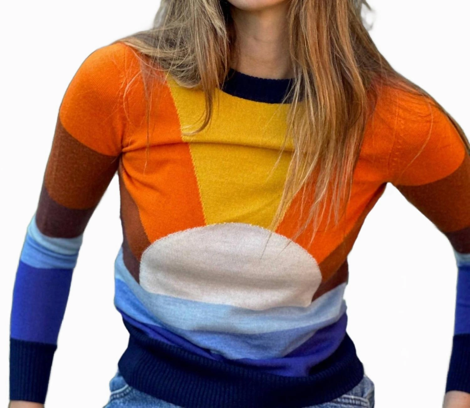 California Dreamin Top Sweater In Multi