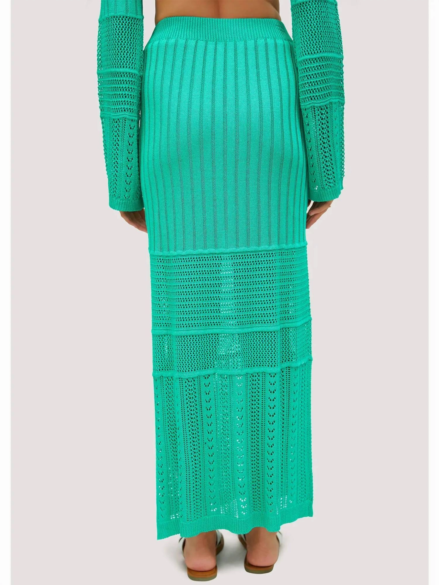 Calypso Maxi Skirt In Green