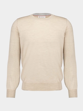 Camel Brown Wool-Cashmere Sweater Knitwear Mens - men's sweaters sale
