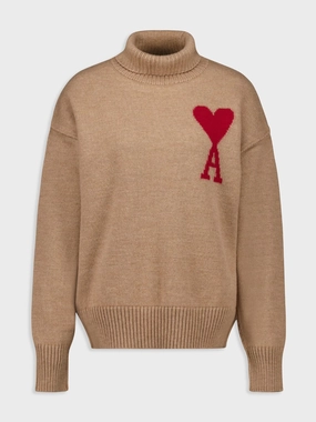 Camel Felted Merino Wool Sweater Knitwear Womens - women's knitwear cheap
