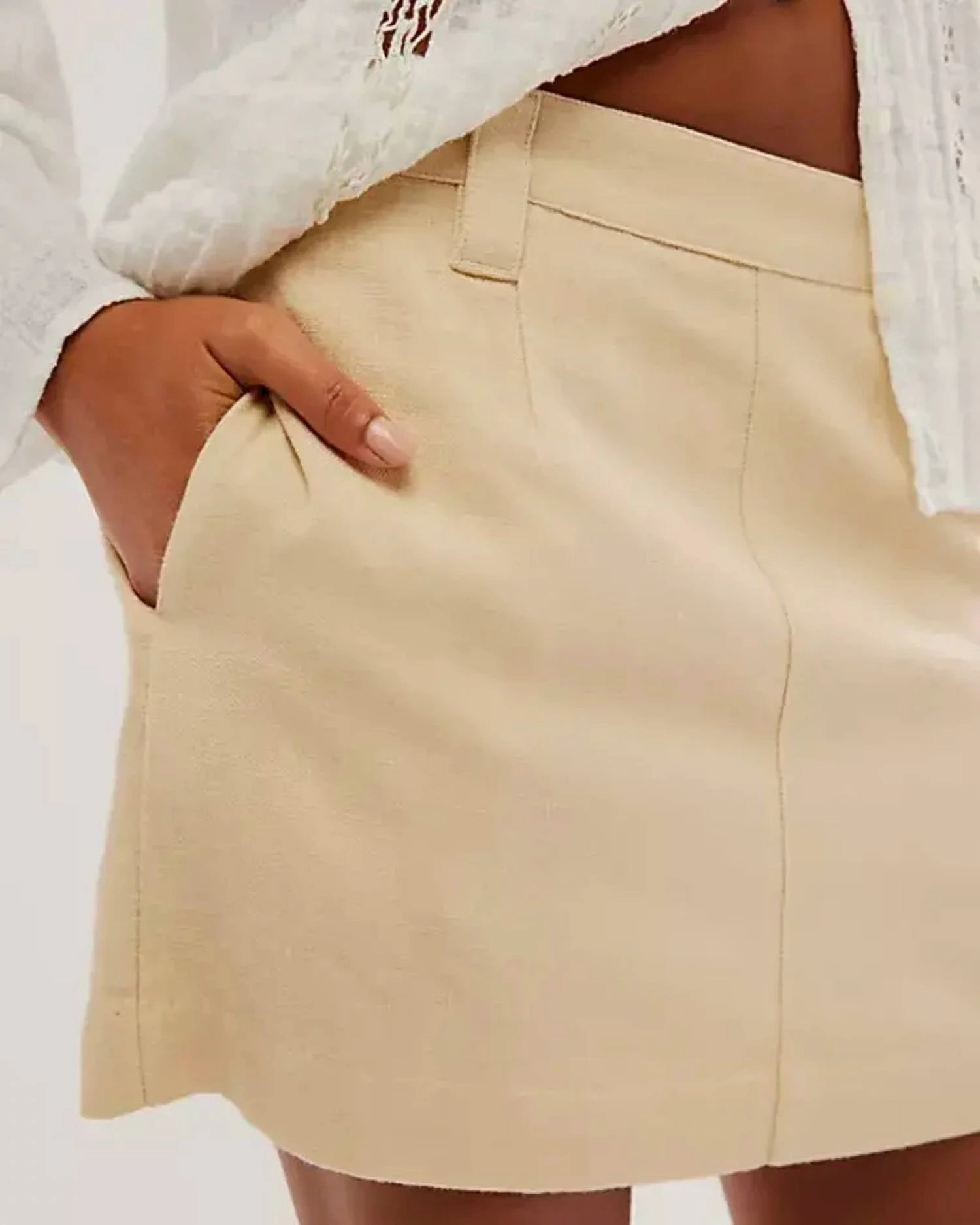 Can't Blame Me Mini Skirt In Bleached Sand