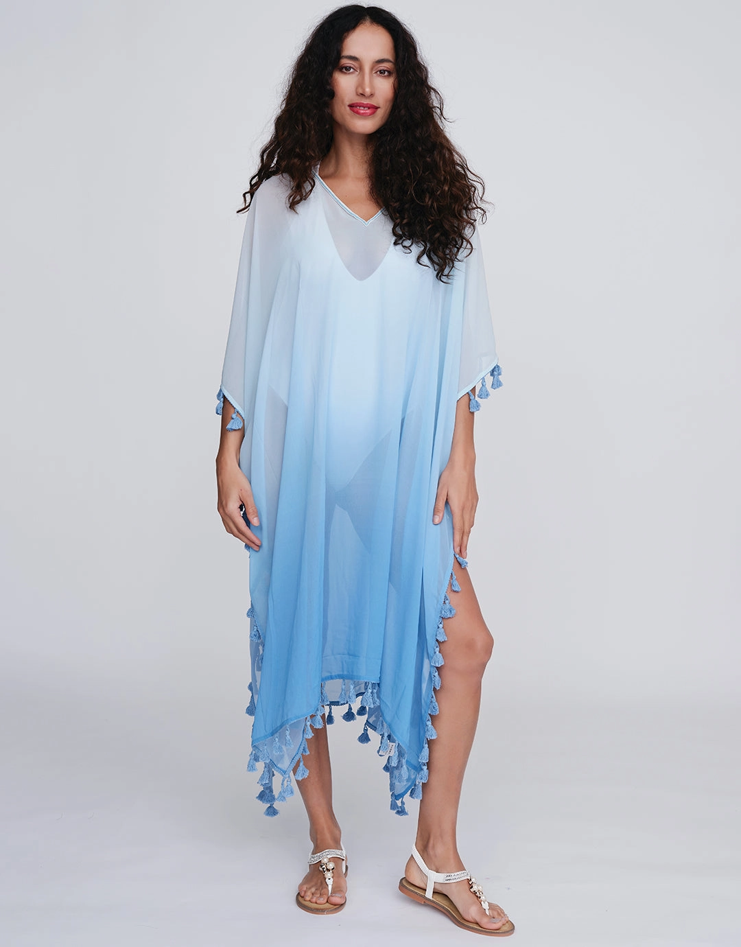 Cannes Kaftan - Blue Swim Womens - bikinis clearance