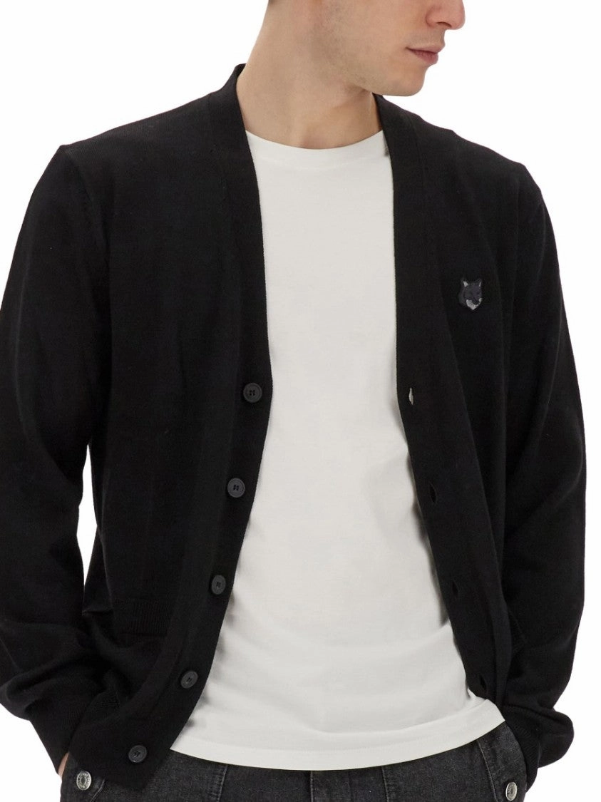 Cardigan With Fox Patch
