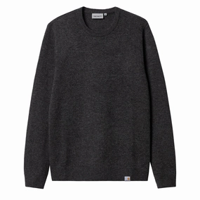 Carhartt WIP Allen Sweater Black Heather mens sweaters cheap