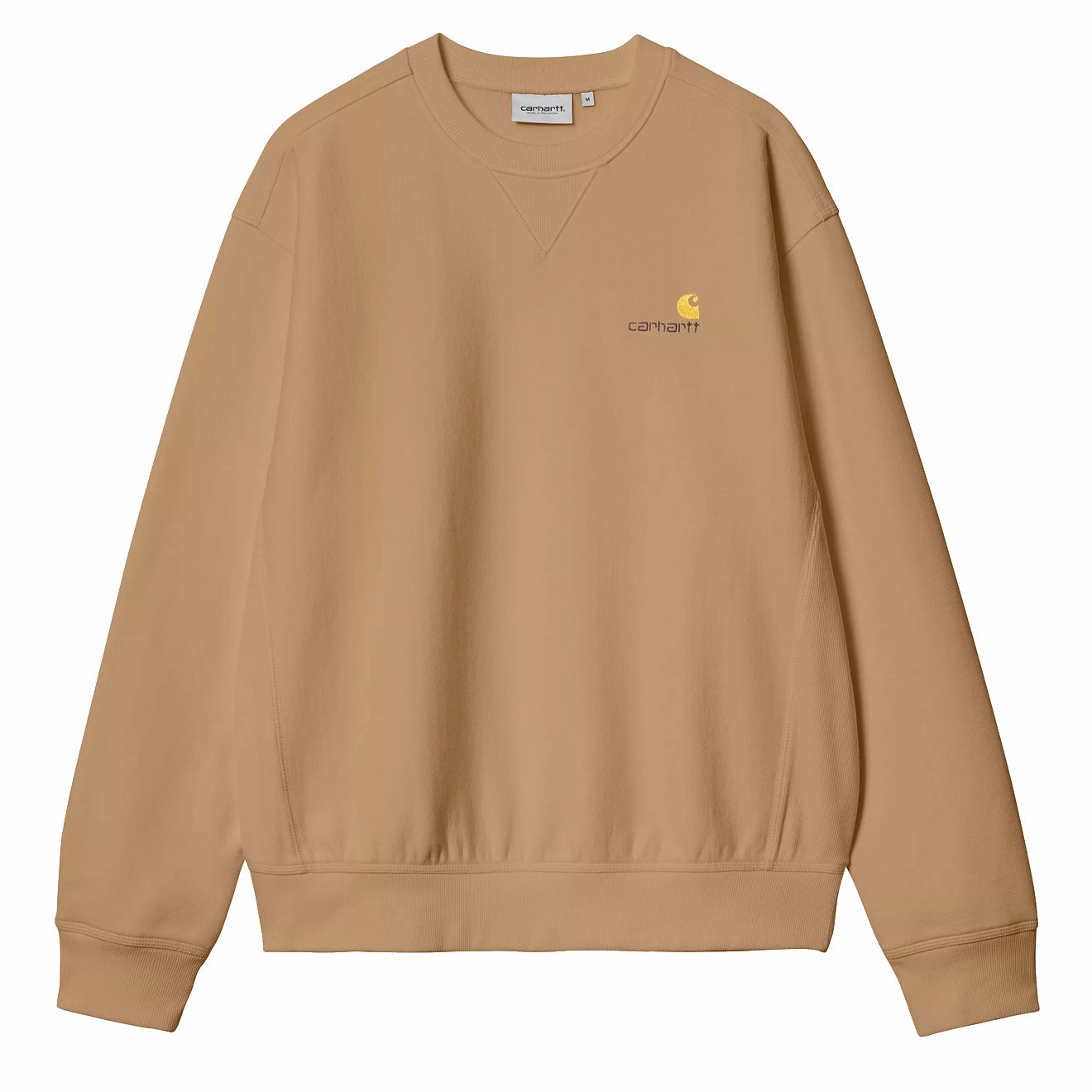 Carhartt WIP American Script Sweat Peanut mens long sleeves cheap