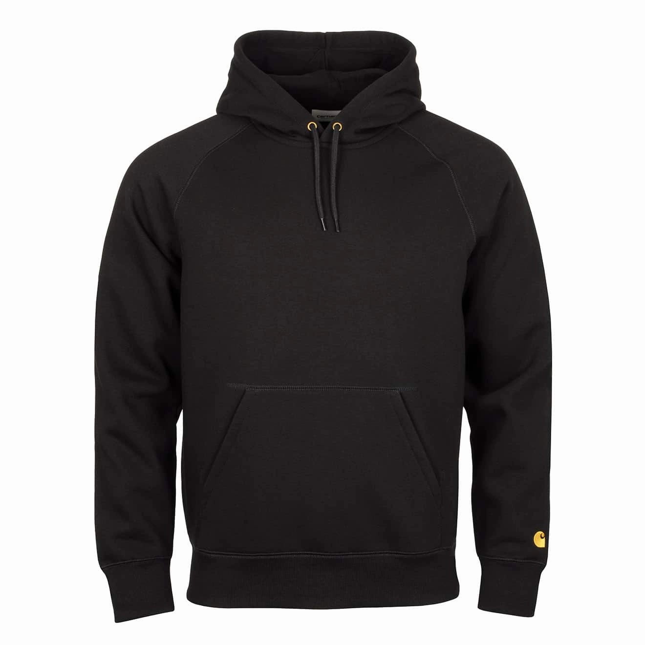 Carhartt WIP Chase Hooded Sweat Black / Gold mens long sleeves cheap