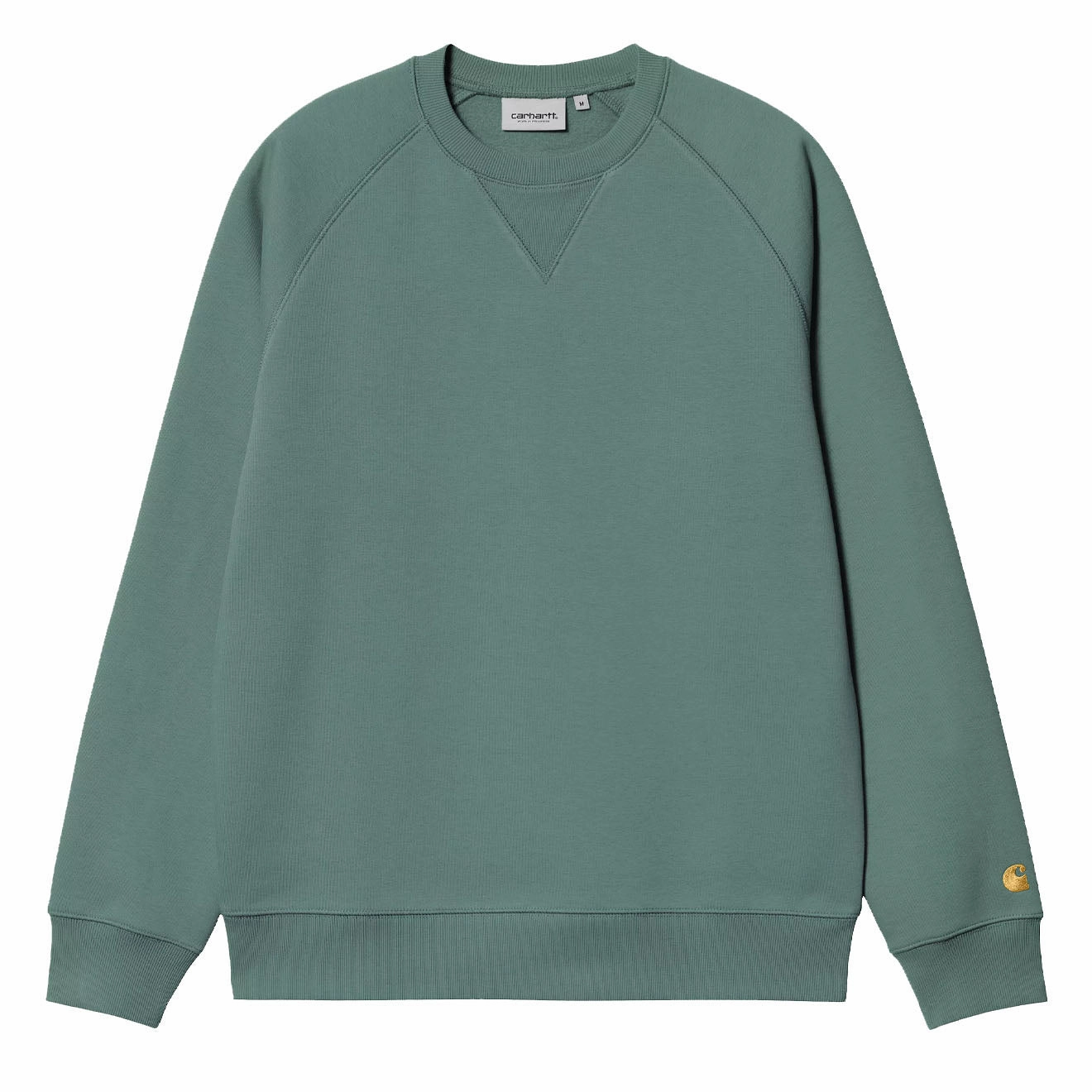 Carhartt WIP Chase Sweat Silver Pine / Gold mens long sleeves cheap