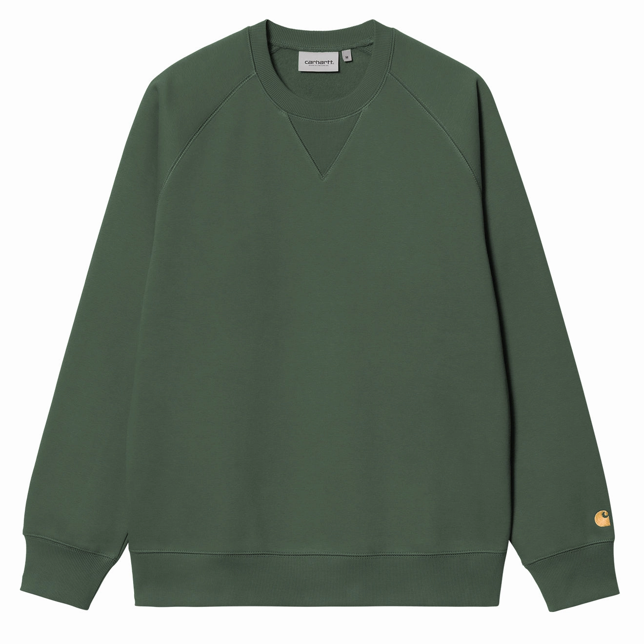 Carhartt WIP Chase Sweat Sycamore Tree / Gold mens long sleeves cheap