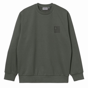 Carhartt WIP Medley State Sweat Thyme mens long sleeves cheap