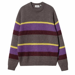 Carhartt WIP Merton Sweater Sundling Stripe Aura mens sweaters cheap