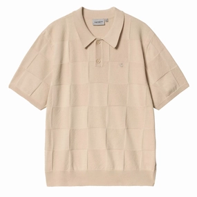 Carhartt WIP S/S Checker Polo Fleur De Sel mens sweaters cheap