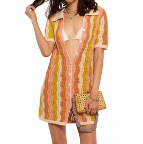 Carlisle Cover Up In Orange, Biege, Pink, Yellow Swim Womens - plunge bikinis sale