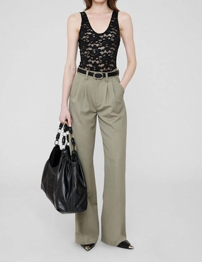 Carrie Pant In Green Khaki womens trousers outlet