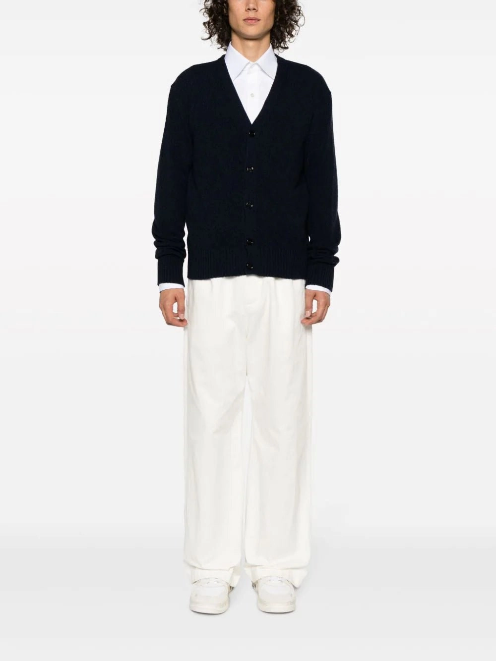 Cashmere and Wool V-Neck Cardigan