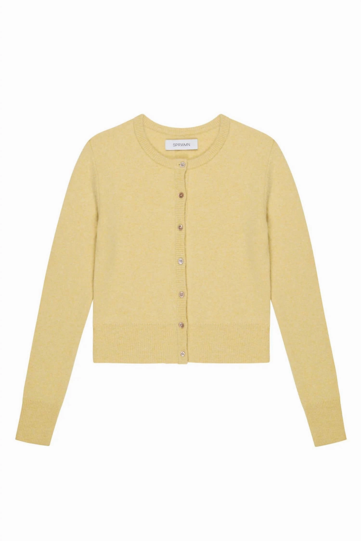 Cashmere Baby Cardigan In Citrus
