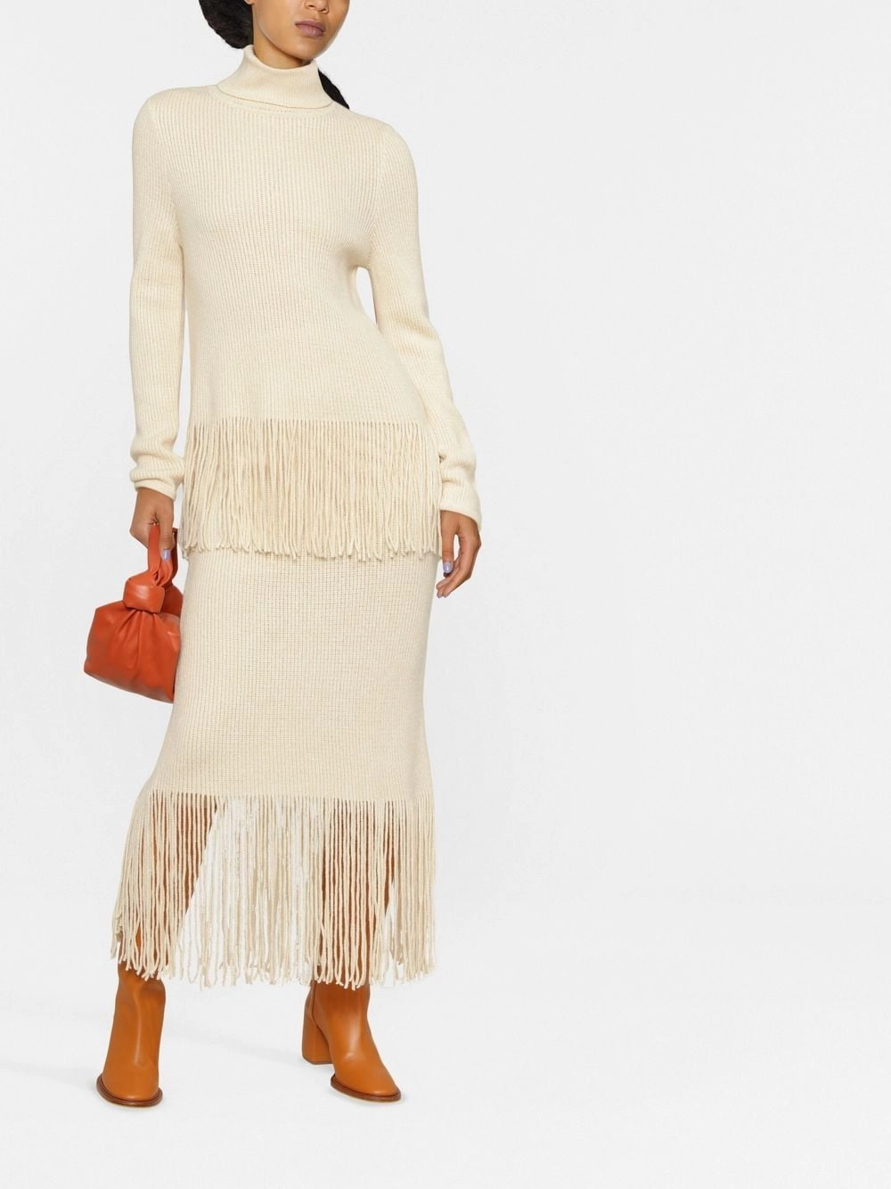 Cashmere Blend Midi Skirt