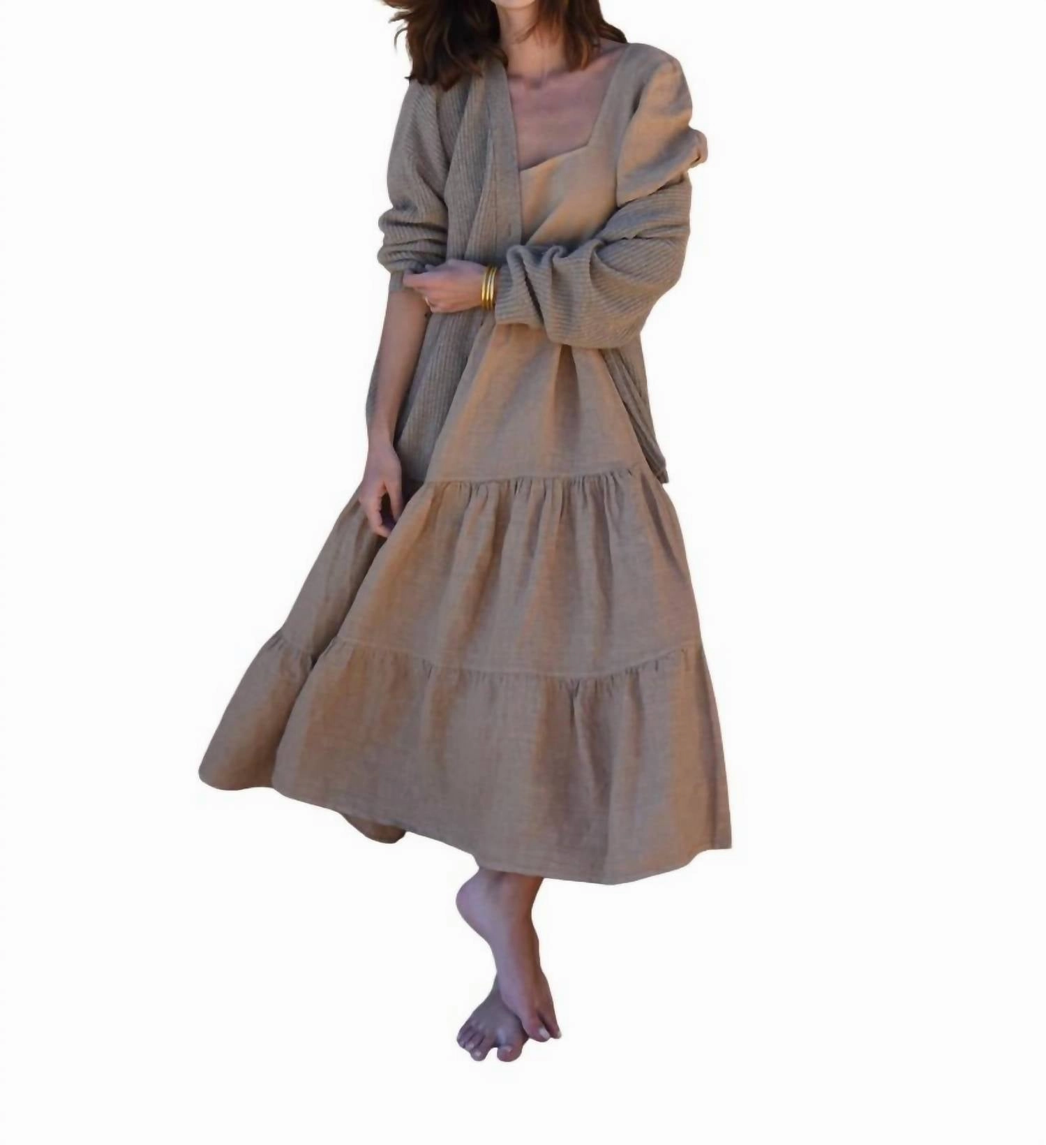 Cashmere Muma Cardigan In Rye Tops Womens - high-neck blouses