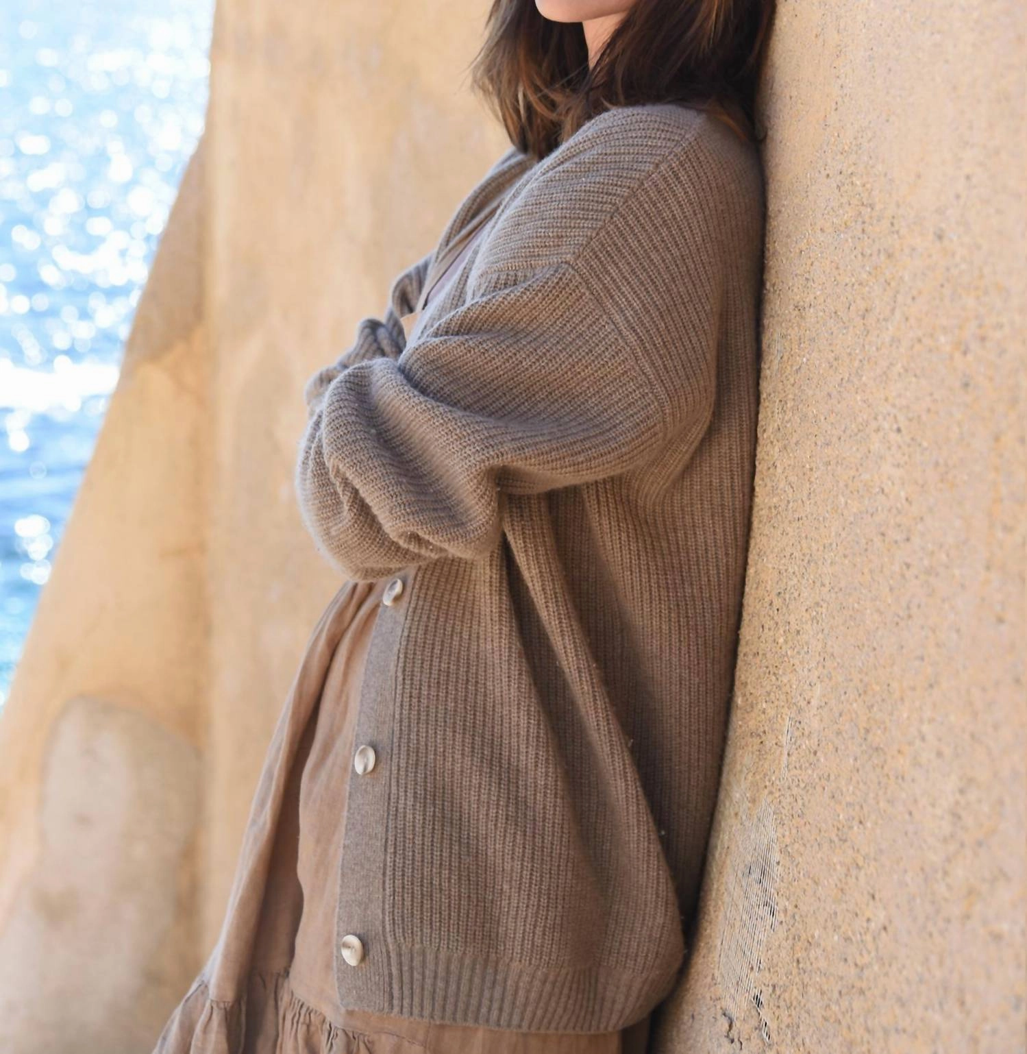 Cashmere Muma Cardigan In Rye