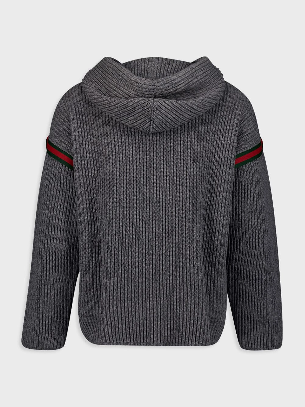 Cashmere Ribbed-Knit Hoodie