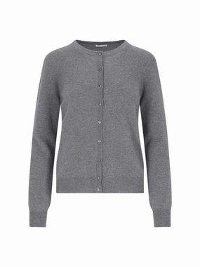 Cashmere Round Neck Cardigan Tops Womens - button-up blouses