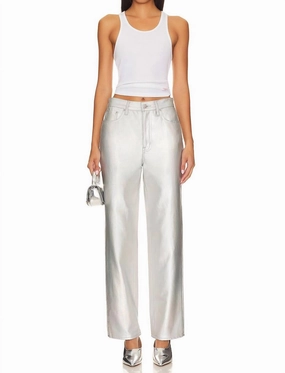 Cassie Super High Rise Straight Jeans In Coated Prism Bottoms Womens outlet online store