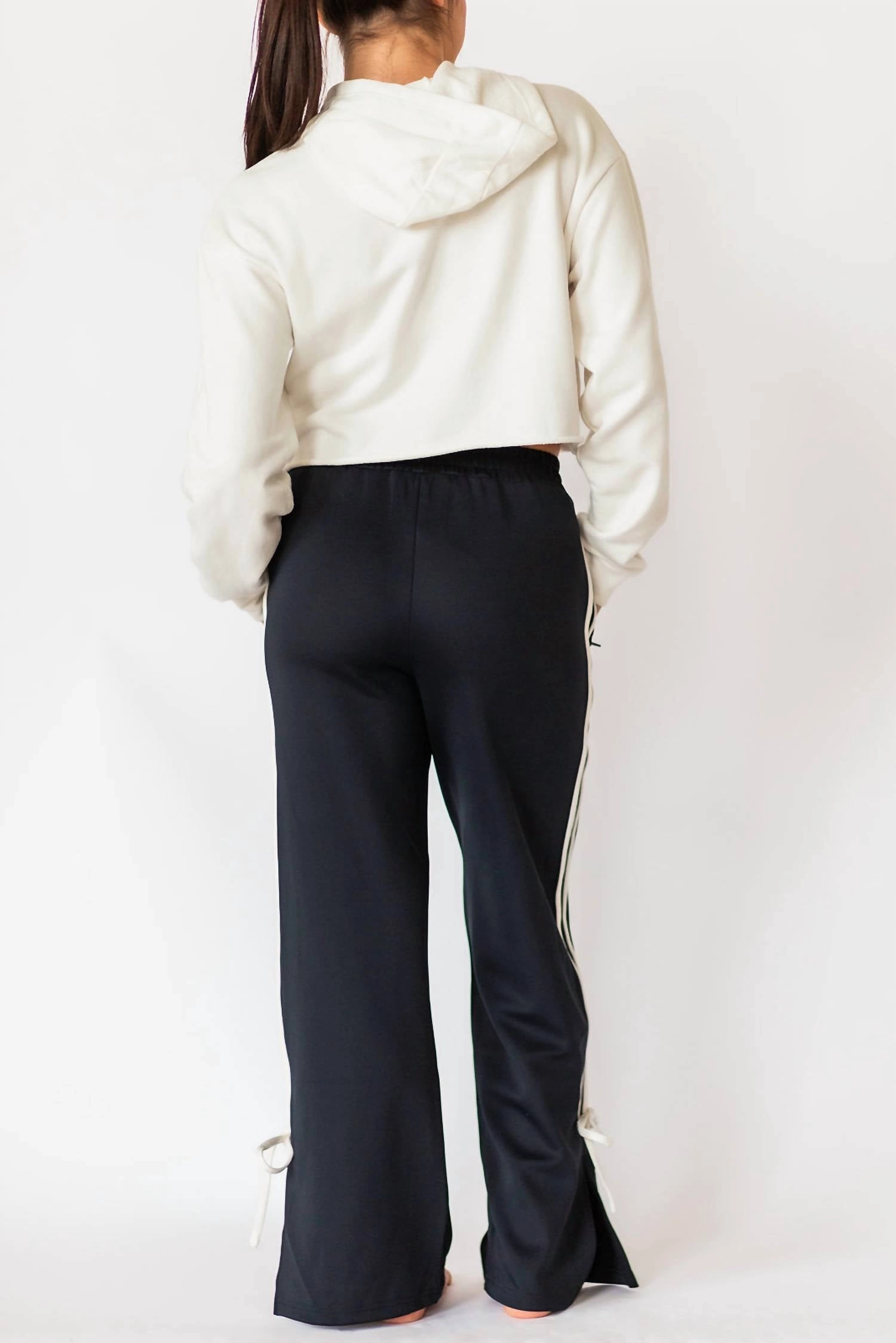 Catalina Bow Detail Track Pants In Black