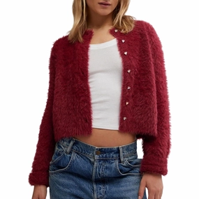 Celeste Cardi In Aged Red Tops Womens - silk tops clearance