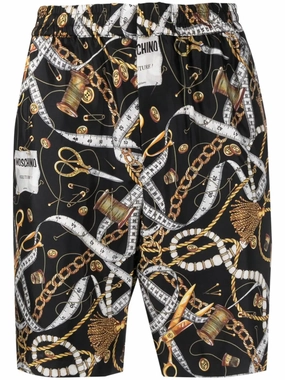 Chain-Print Bermuda Shorts cheap mens pants online