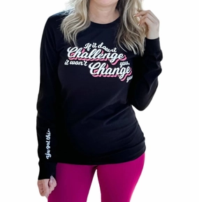 Challenge Sweater In Black Tops Womens - asymmetrical tops