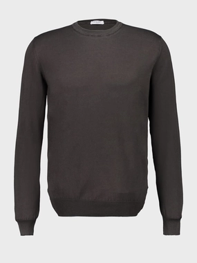 Charcoal Green Cotton Crew-Neck Jumper Tops Mens - thermal tops