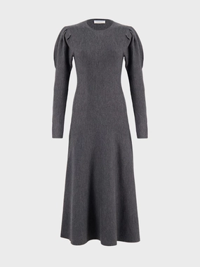 Charcoal Melande Hannah Knit Dress Knitwear Womens - women's knitwear cheap