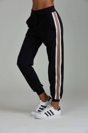 Chase Jogger In Mauve Ivory womens leather pants outlet