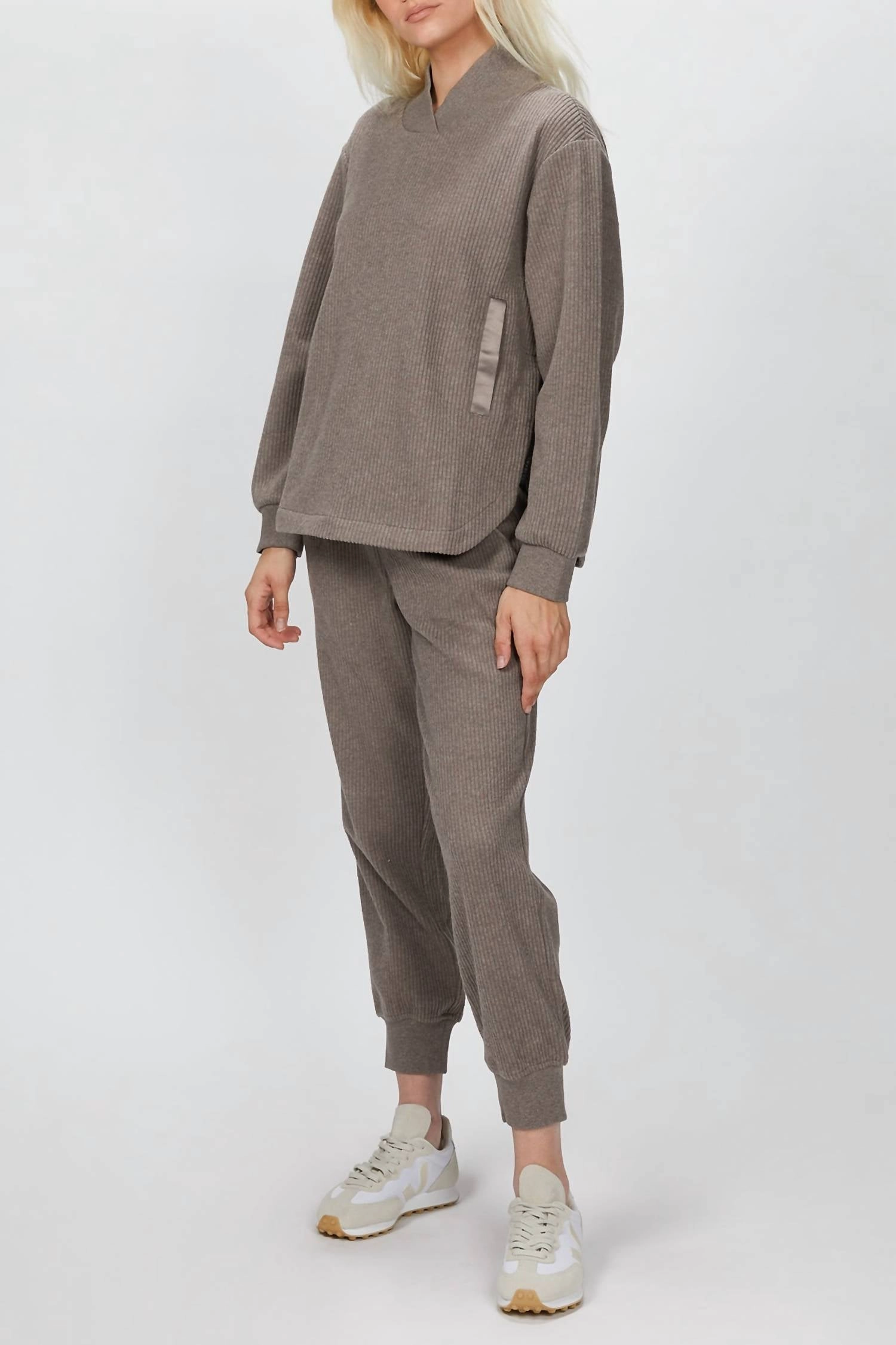 Chaucer Pant In Mink Marl womens wide-leg pants promo