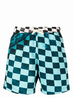 Check Print Deck Shorts cheap mens pants online