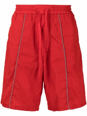 Check-Print Track Shorts cheap mens pants online