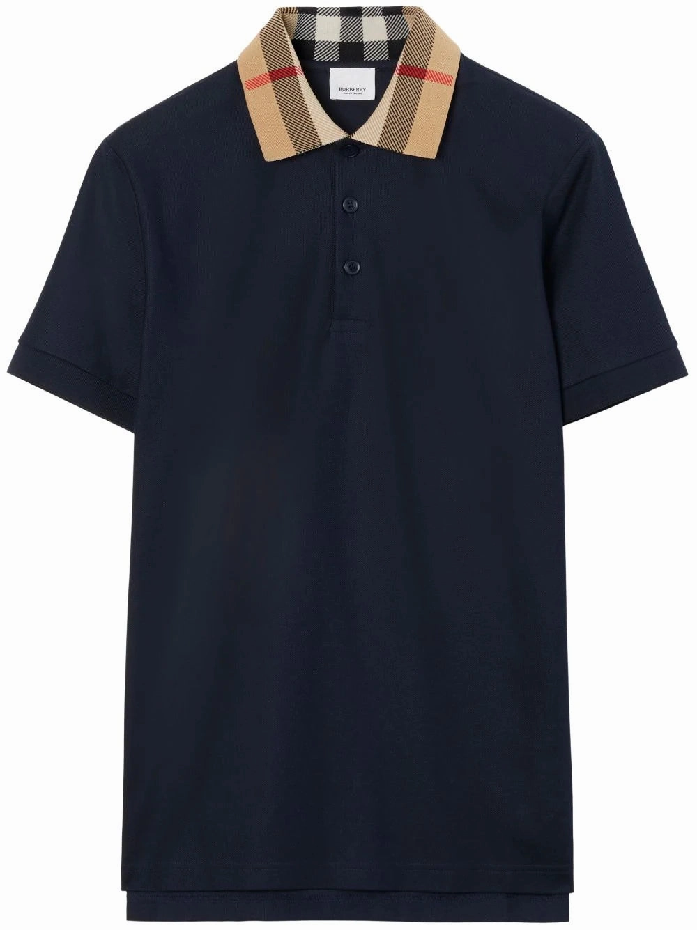 Checked-Collar Cotton Polo Shirt discount mens shirts