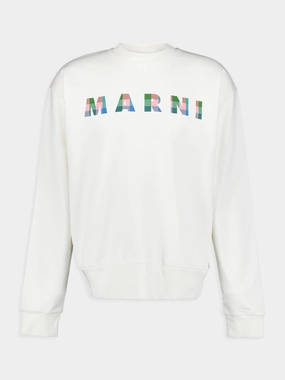 Checkered Logo Sweatshirt Tops Mens - thermal tops
