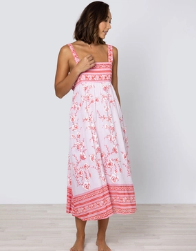 Cherry Blossom Tie Back Dress - Rose and Red Swim Womens - bikinis clearance