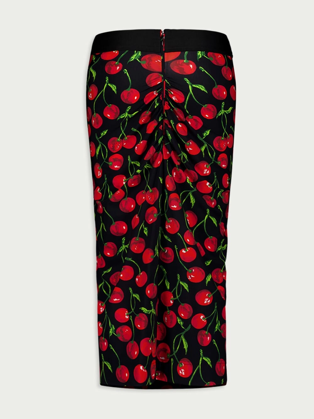 Cherry-Print Midi Pencil Skirt