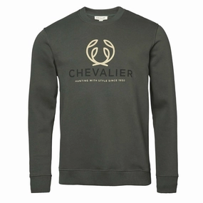 Chevalier Logo Sweatshirt Men Midnight Pine mens long sleeves cheap