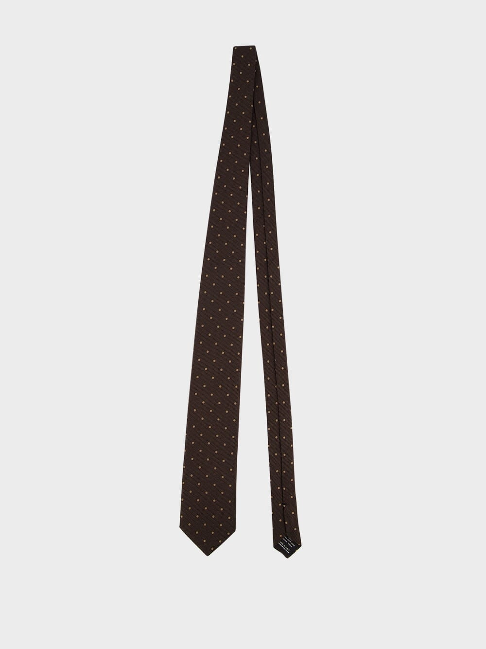 Chocolate Polka Dot Silk Tie